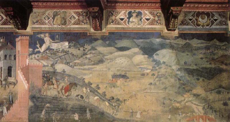 Ambrogio Lorenzetti Effects of Good Government in the City China oil painting art